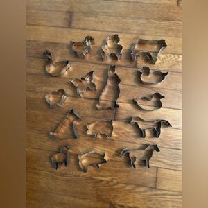 Vintage Animal Shaped Cookie Cutters (15 ct) Fox Run